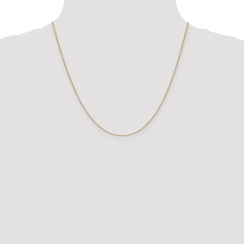 14K 14 inch .9mm Cable with Spring Ring Clasp Chain PEN190