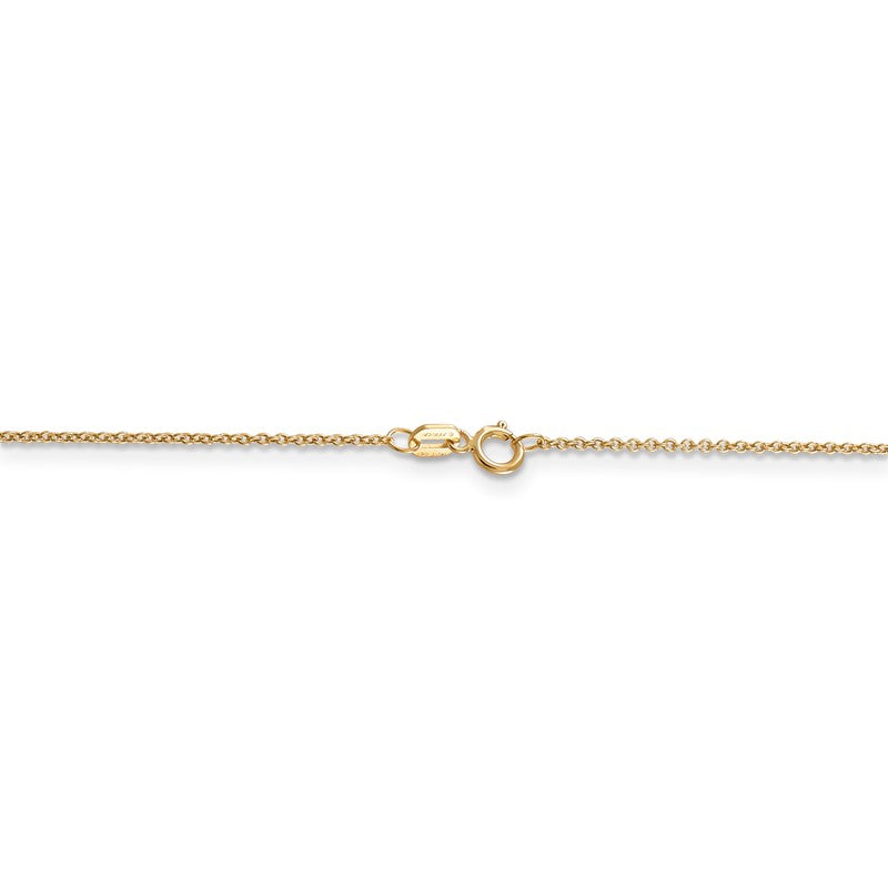 14K 14 inch .9mm Cable with Spring Ring Clasp Chain PEN190