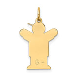 14k The Kids Small Patches Boy Engravable Love Charm XK1126Y