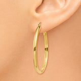 14k 2.75x35mm Polished Tube Hoop Earrings TA235