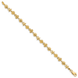 14k Polished and Textured Sea Life 7 inch Bracelet FB1279