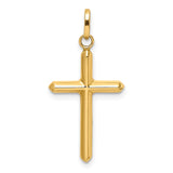 14k Polished Hollow Latin Cross Charm YC1349