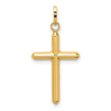 14k Polished Hollow Latin Cross Charm YC1349