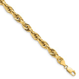 14K 18 inch 7mm Semi Solid Rope with Lobster Clasp Chain BC194