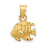 14K Bannerfish Pendant K3048