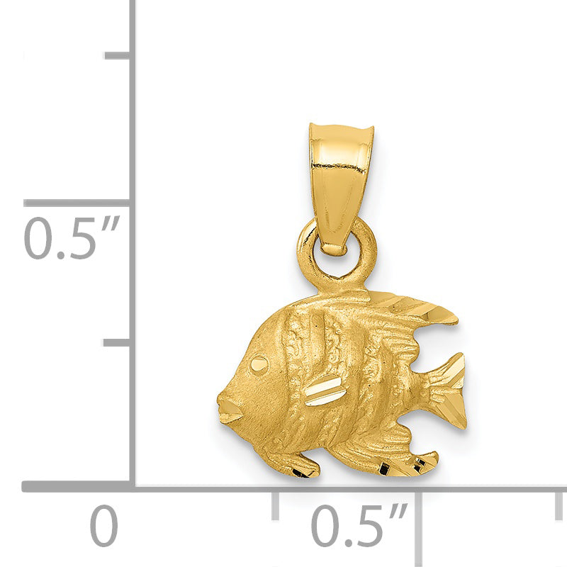 14K Bannerfish Pendant K3048
