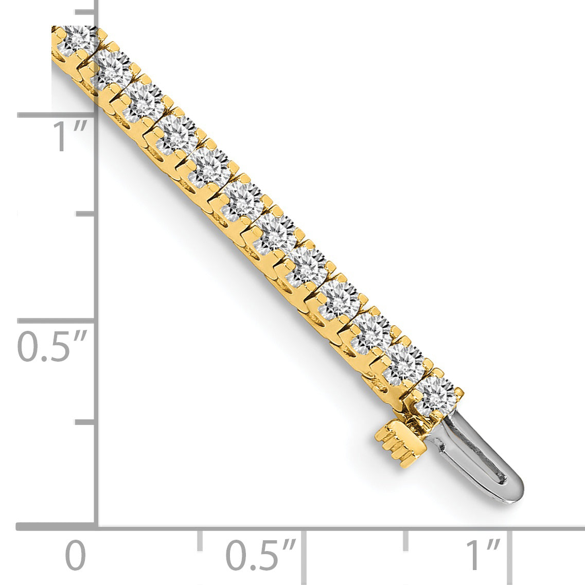 14k Complete 2.17 carat Round A Diamond 4-prong 7 inch Tennis Bracelet X730A