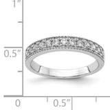 14k White Gold 3mm 3/8 carat Diamond Beaded Edge Band RM5628