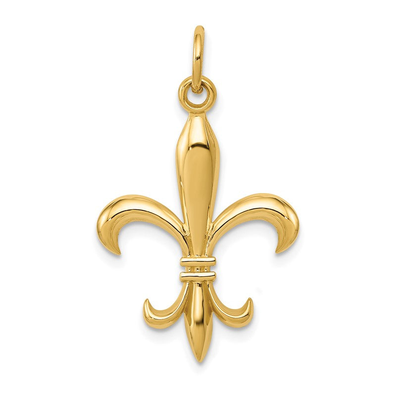 14k Hollow Fleur De Lis Charm A0310