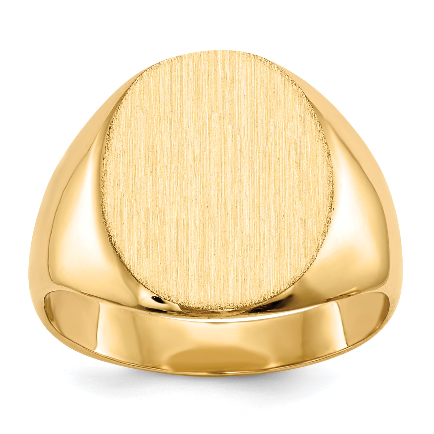 14k 12.0x13.5mm Closed Back Signet Ring RS142