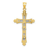 14k Two-tone Crucifix Pendant D32