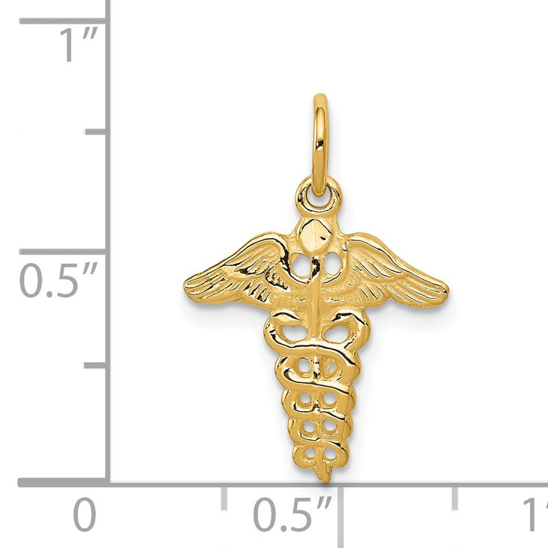 14k Caduceus Charm A0391