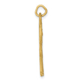 14k Satin Diamond-cut Giraffe Charm C1907