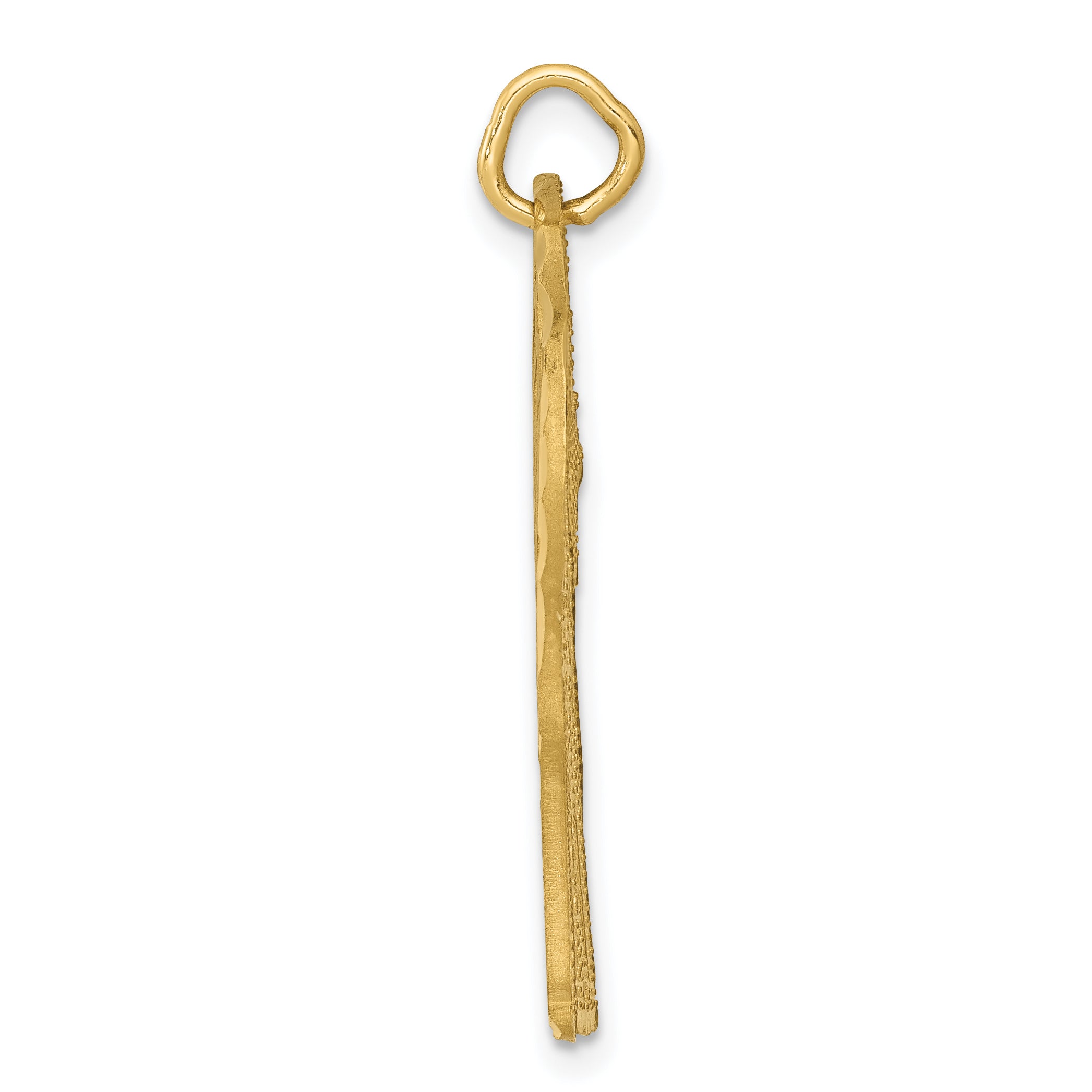14k Satin Diamond-cut Giraffe Charm C1907