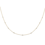 14k White Gold Complete 1/2 carat Diamond 9-Station 18 inch Necklace PM3754