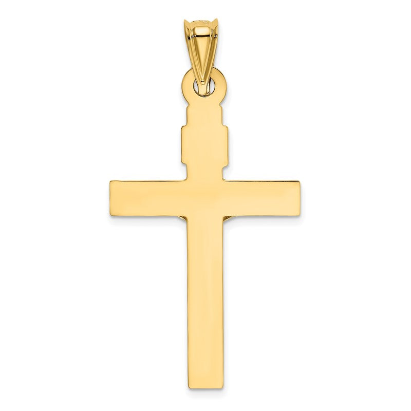 14K Two-Tone and White Rhodium Crucifix Pendant K6295