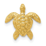 14k Polished Small Sea Turtle Chain Slide K6031