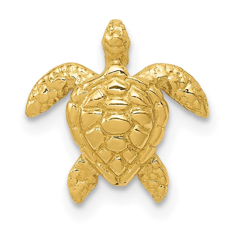14k Polished Small Sea Turtle Chain Slide K6031