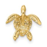 14k Polished Small Sea Turtle Chain Slide K6031