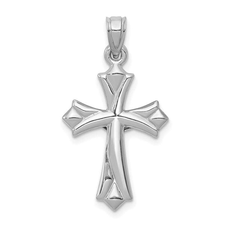 14K White Gold Crucifix Reversible to Cross Pendant D3251