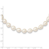 14k 7-8mm White Rice Freshwater Cultured Pearl 18 inch Necklace XF525