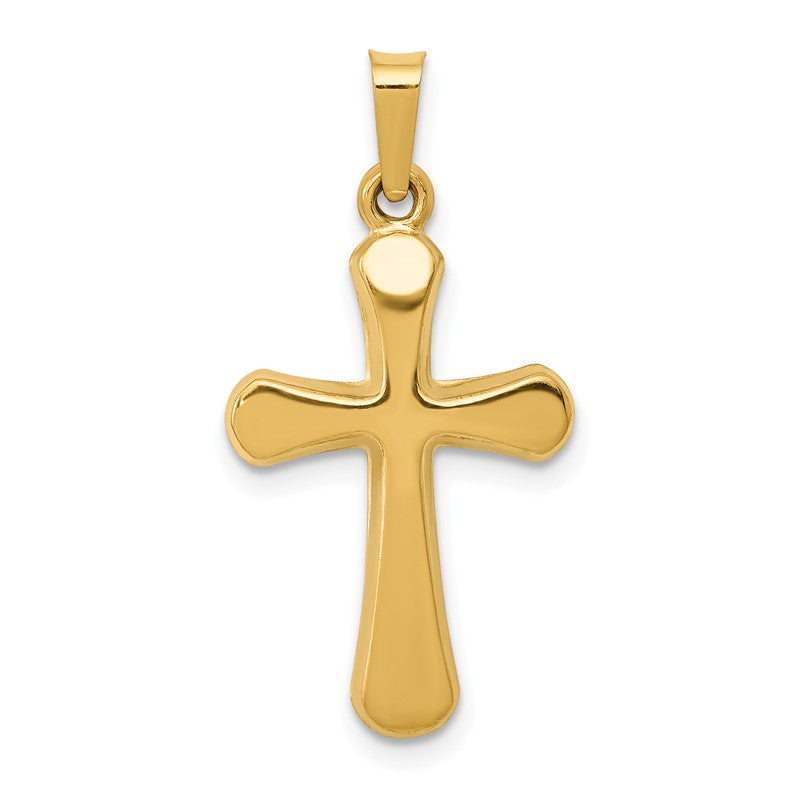 14k Polished Rounded Cross Pendant XR1556