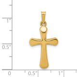 14k Polished Rounded Cross Pendant XR1556
