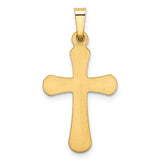 14k Polished Rounded Cross Pendant XR1556