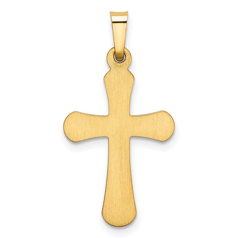 14k Polished Rounded Cross Pendant XR1556