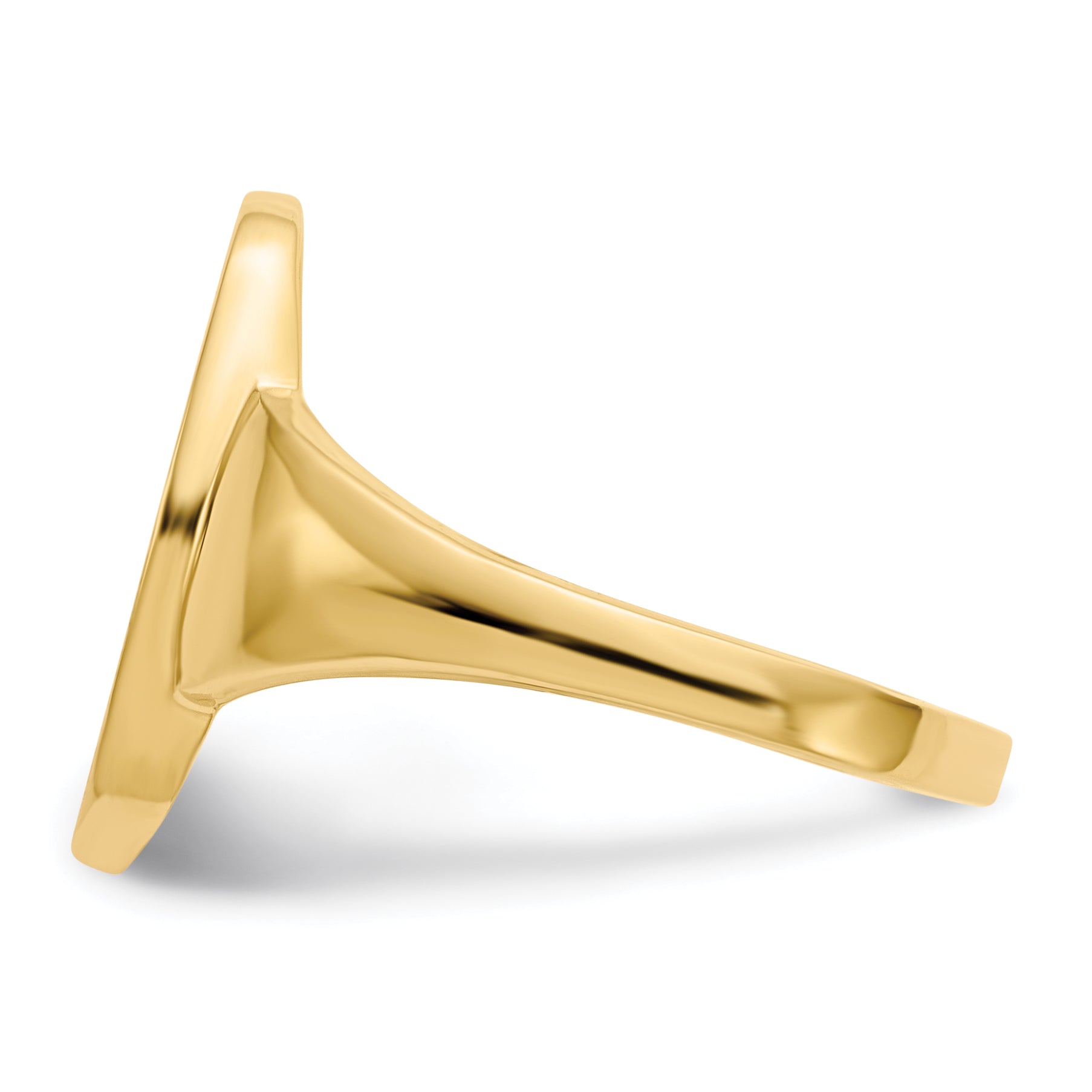 14k 9.0x14.5mm Oval Open Back Signet Ring RS189
