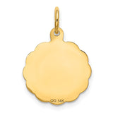14K 20 ANNIVERSARY 15mm Engravable Disc Charm XAC579
