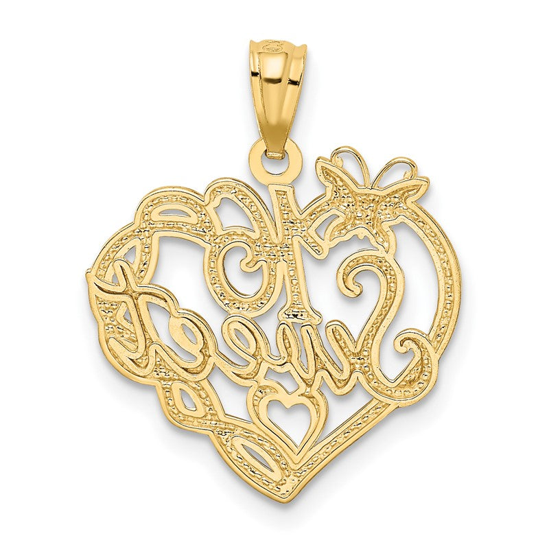 14k and White Rhodium SWEET 16 Pendant K2611