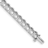 14k White Gold Complete 17 carat Round AA Diamond 4-prong 7 inch Tennis Bracelet X2048WAA