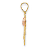 14k Yellow and Rose Gold #1 MADRE Pendant C2988