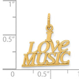 14K I LOVE MUSIC Charm C418