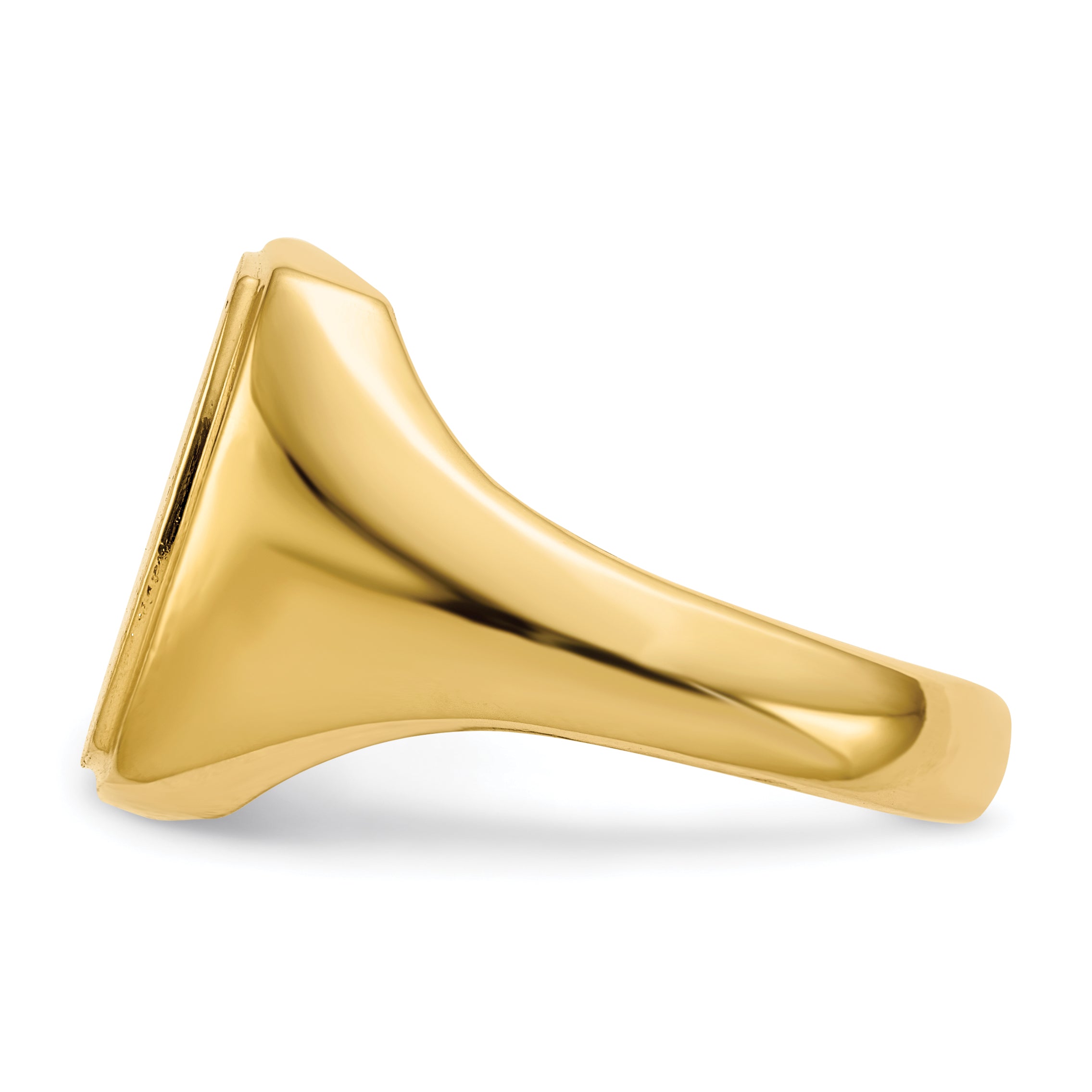 14k 13.0x14.5mm Closed Back Mens Signet Ring RS327