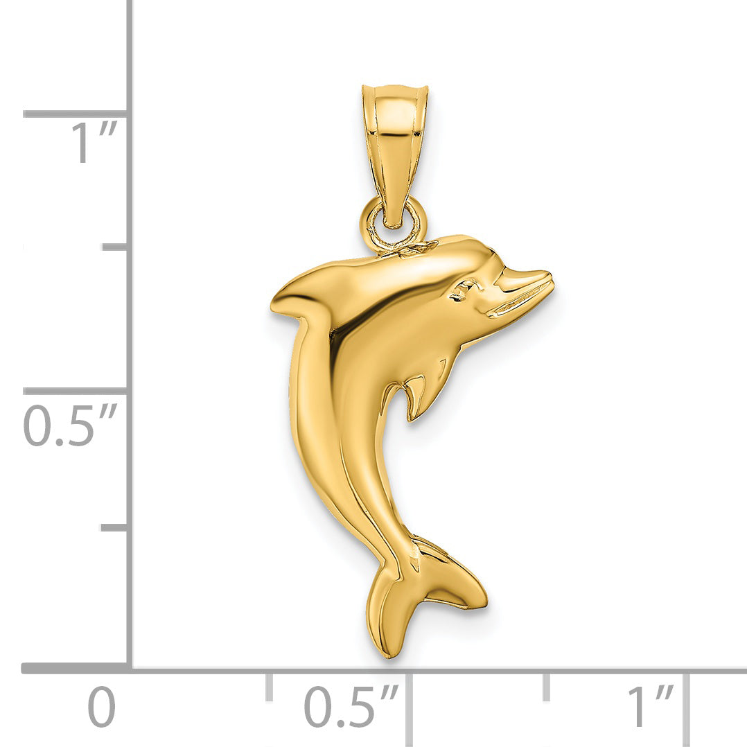 14k Polished Dolphin Charm K4875