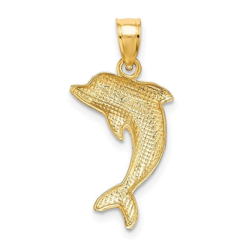 14k Polished Dolphin Charm K4875