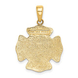 14k Fire Department FD St. Florian Badge Pendant K2842
