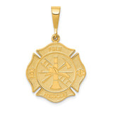 14k FIRE RESCUE Badge Pendant C1790