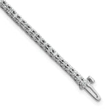 14k White Gold Complete 1.25 carat Round AAA Diamond 4-prong 7 inch Tennis Bracelet X729WAAA