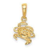 14k Small Crab Pendant K2988