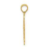14k Polished Filigree Sun Pendant K4812
