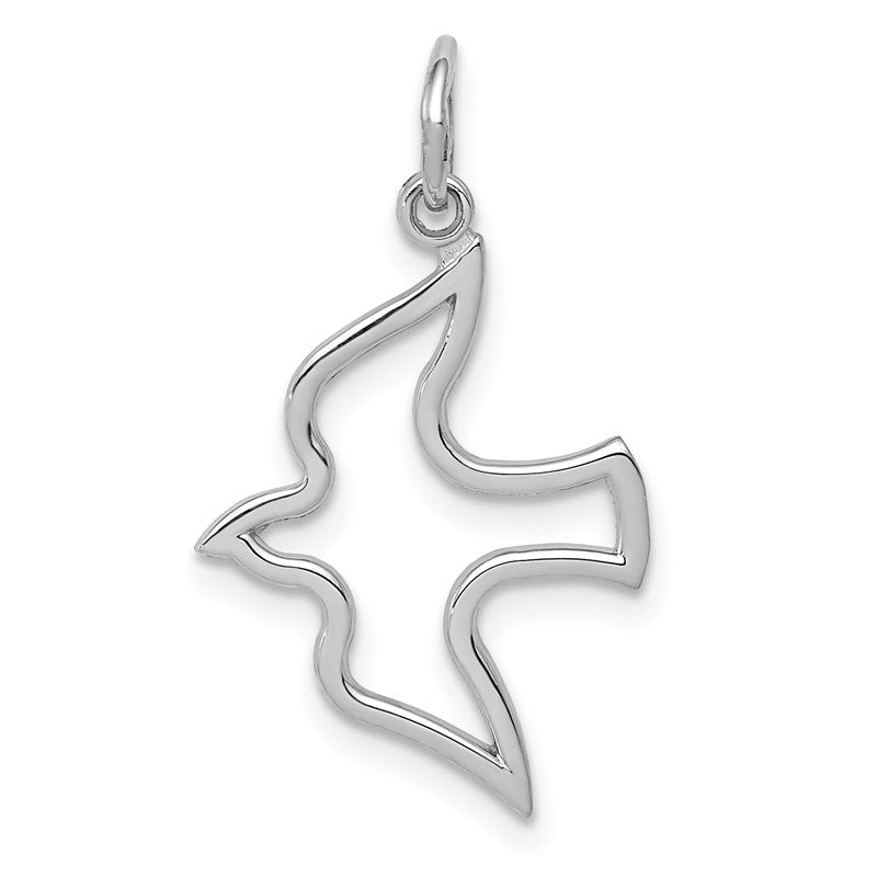 14k White Gold Cut-out Dove Charm WCH61