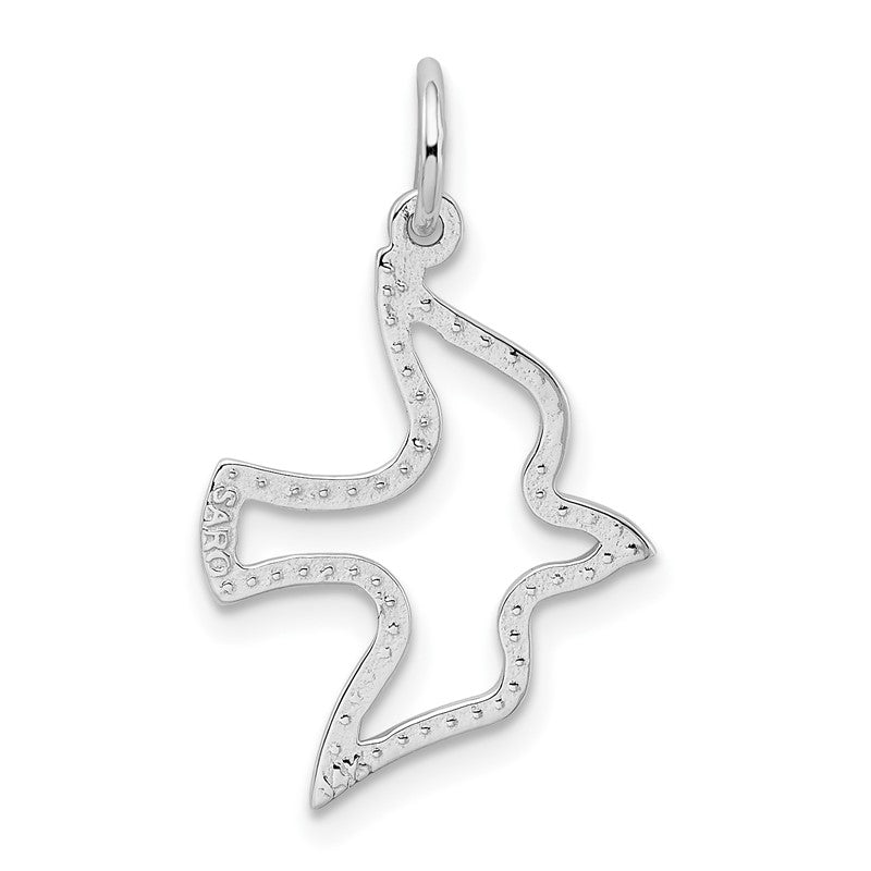 14k White Gold Cut-out Dove Charm WCH61