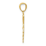 14k Diamond-cut Polished RN Registered Nurse Pendant K6119