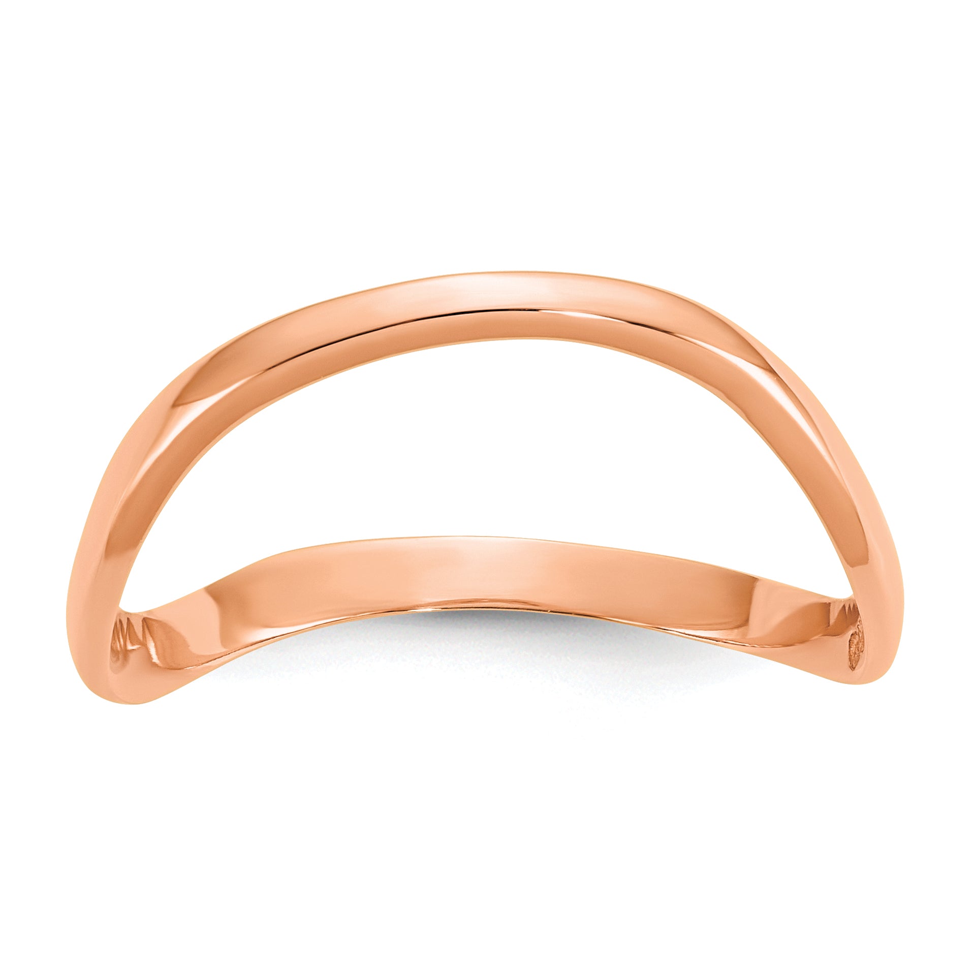 14K Rose Gold Polished Wave Fashion Thumb Ring Size 9 K5785