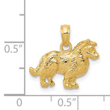 14k Collie Dog Pendant C3508