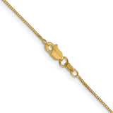 14K 14 inch .7mm Box with Lobster Clasp Chain BOX075