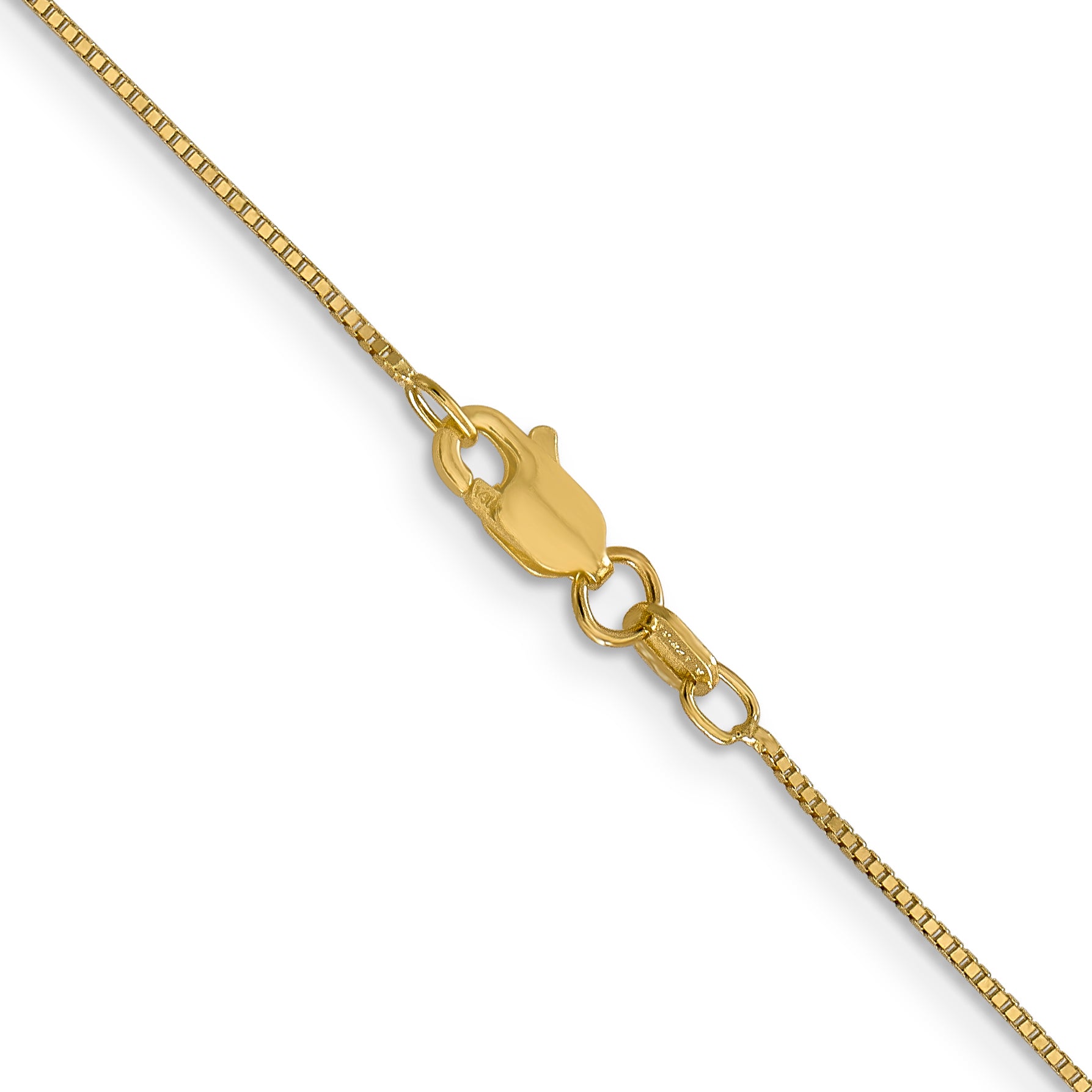 14K 14 inch .7mm Box with Lobster Clasp Chain BOX075